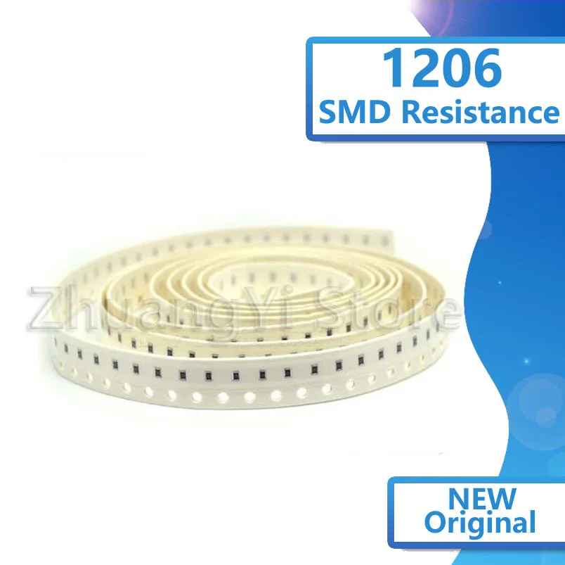 

5000pcs 1206 SMD 1/8W chip resistor resistors 0 ohm ~ 10M 0R 1K 4.7K 4K7 10K 100K 1 10 100 220 330 ohm 0R 1R 10R 100R 220R 330R