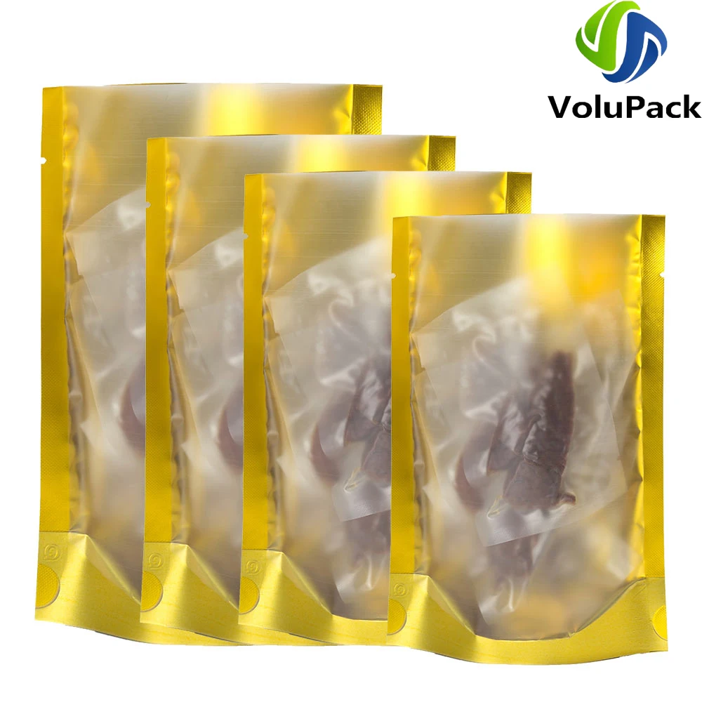 Recyclable PP Mylar Bags with Tear Notch,Eco-friendly Food Storage Bags Open Top Plastic Bags, Stand Up, Matte Heat Seal Pouches