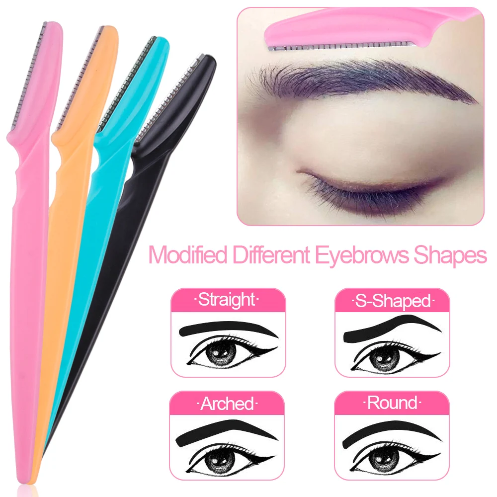 3/4/10Pcs Eyebrow Trimmer Razor Face Blade Shaver Portable Woman Eye Brow Epilation Hair Removal Cutters Safety Makeup Tools