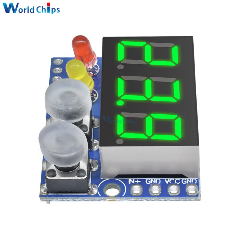 diymore DC 0-99.9V Green LED Panel Digital Voltmeter With Alarm Indicator Voltage Display Meter Module Board