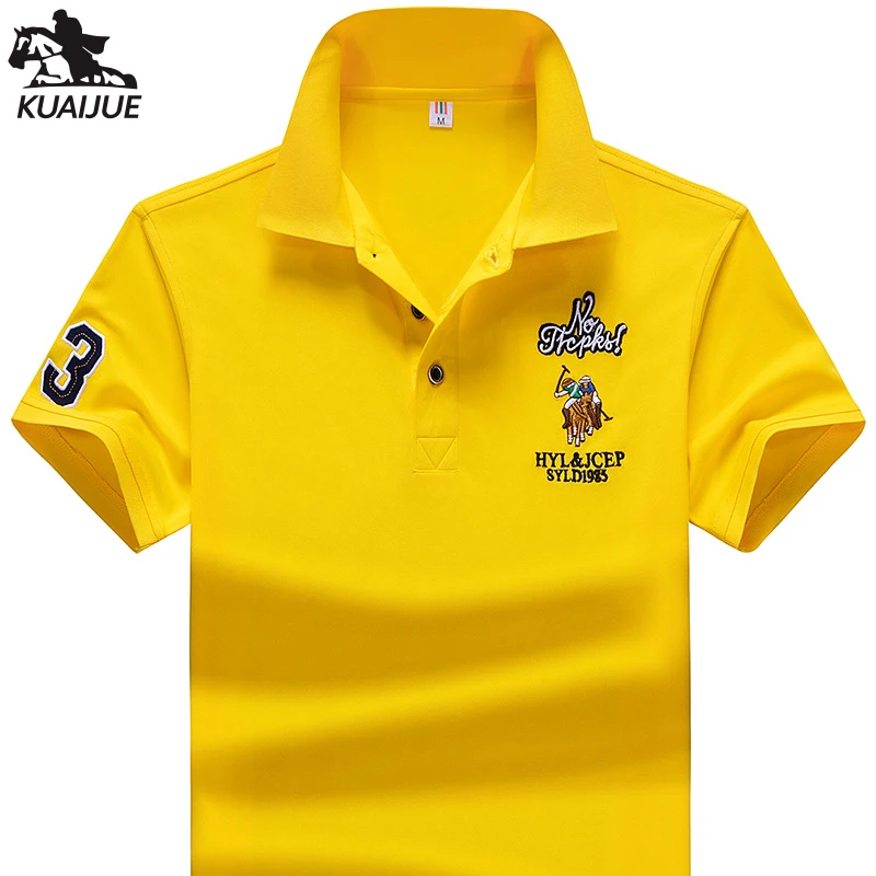 Polo Shirt men Summer New synthetic style fiber Mens Short Sleeve Polo Shirt youth Embroidered Business Casual Polo Shirt 1733