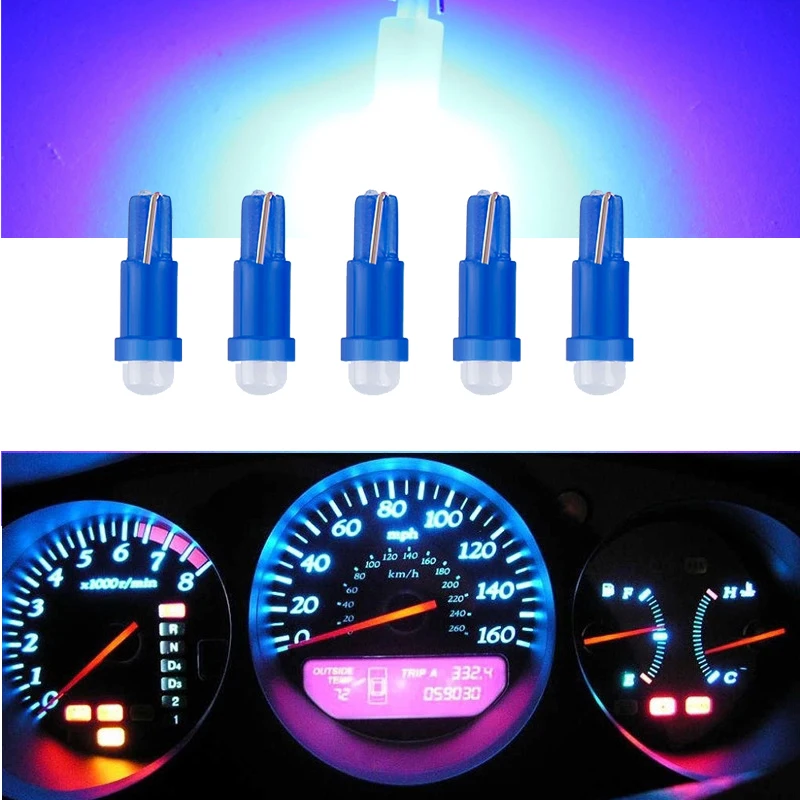 10pcs Car Interior T5 Led Dashboard Gauge Lamp Side Wedge Instrument lights For Toyota RAV4 Camry Corolla Yaris Prado Prius