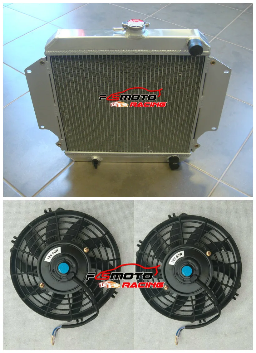 Aluminum Radiator + Fan For Suzuki Sierra 2Dr SPFTOP / HARDTOP SJ410/413 7/81-3/96 Manual MT