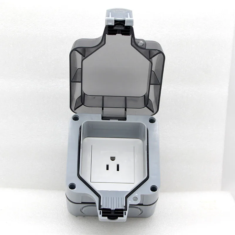 1PCS New Outdoor Waterproof USB Socket Wall Plug UK,EU German ,American,Standard Style 250V 16A Power Supply Jack Special