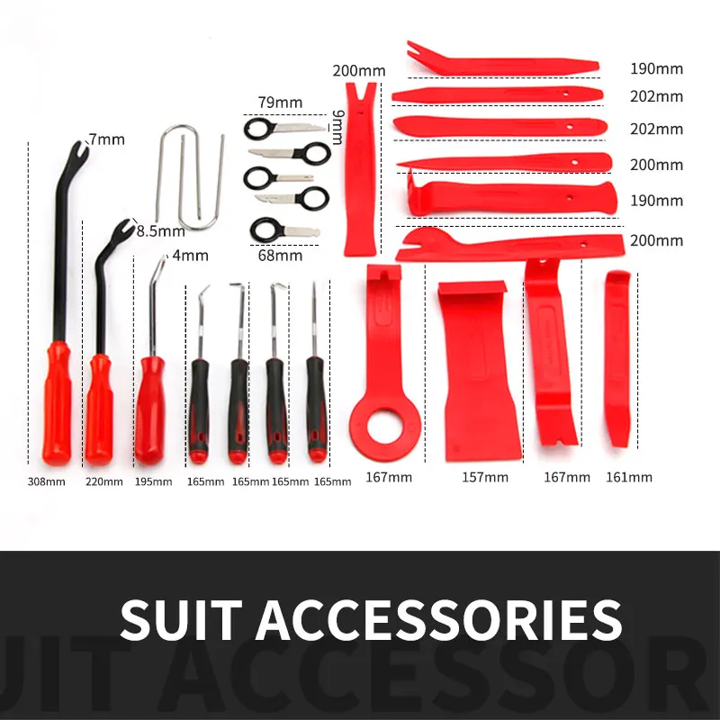 25Pcs Car Audio Disassembly Tool Kit Auto Interior Panel Removal Tool Car Dash Radio Door Trim Panel Clip Hand Tool