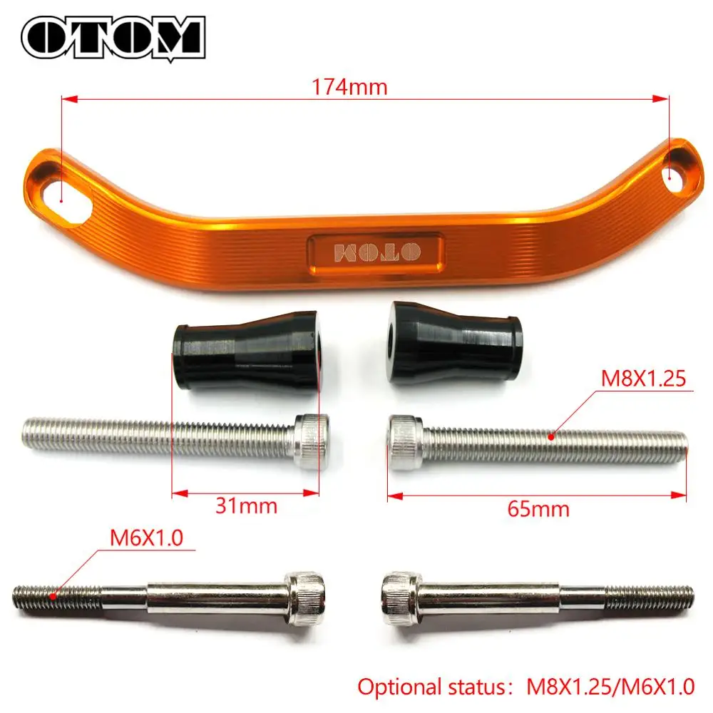 OTOM Motorcycle CNC Aluminum Grab Handle Bars Rear Seat Passenger Side Armrest Hand Grips For KTM EXC Huayang K6 Husqvarna FE FC