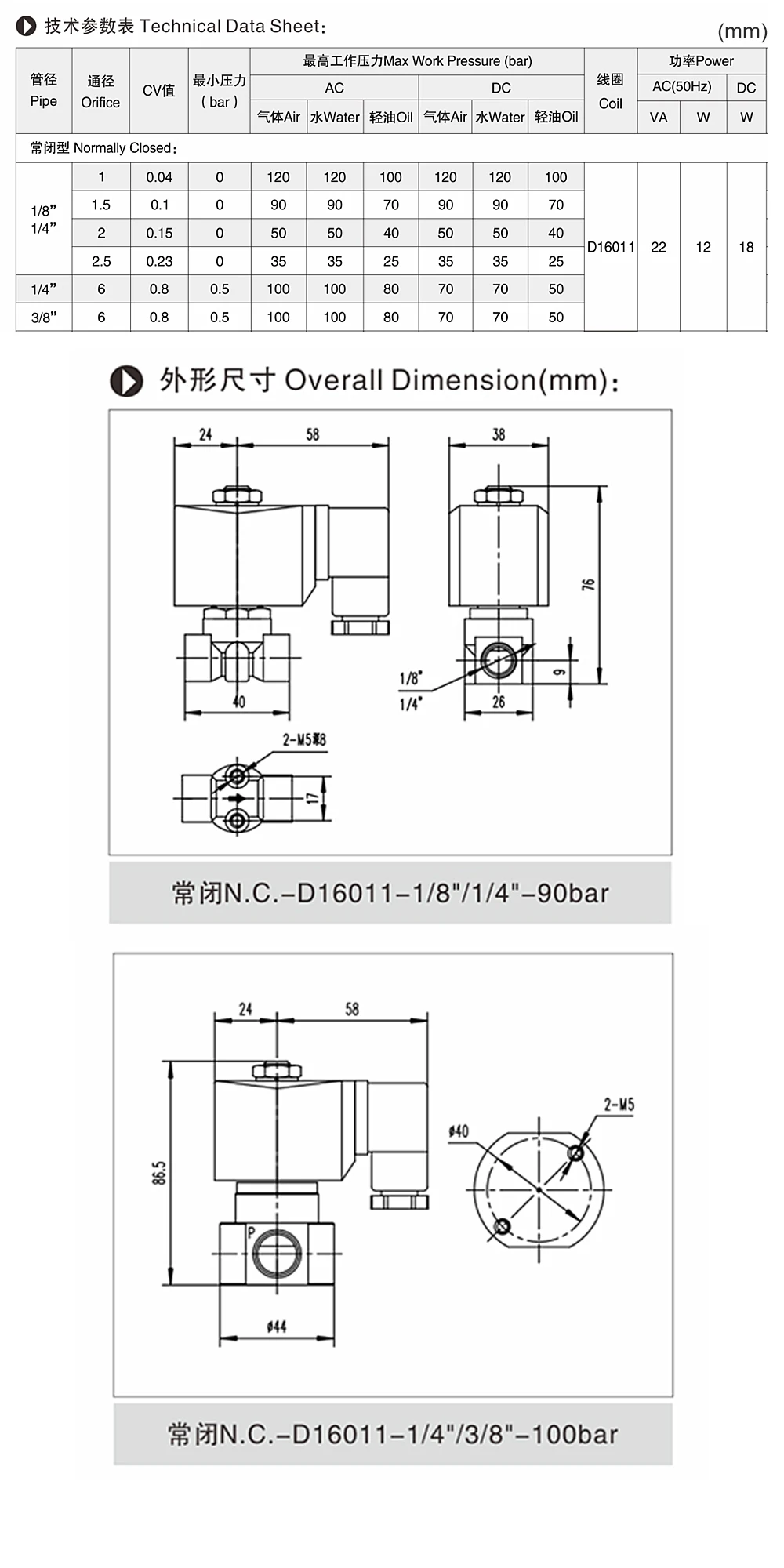 Электромагнитный клапан Brass Solenoid Вода и пар — деталь 1