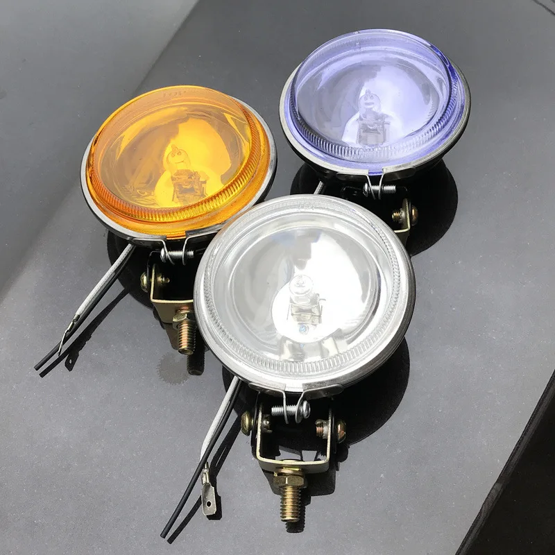 3 "دائرة سيارة تجديد المصباح 12 فولت 24 فولت شاحنة مقطورة مساعد الضباب الخفيف H3 الهالوجين الأضواء لمبة عدسة زجاجية للطرق الوعرة 4x4 SUV #3