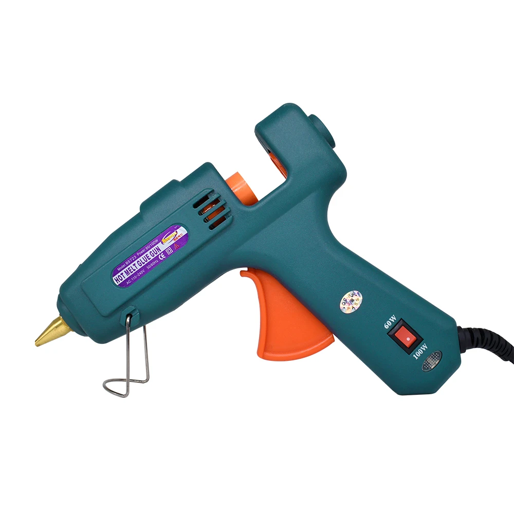 Hot Glue Gun 60/100W Dual Power High Temperature Melt Glue Gun  Household, Use 11mm Glue Sticks with 5 pcs Nozzle