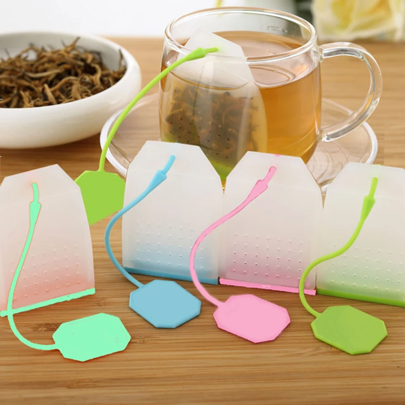 Tea Infuser Stainless Steel Filter Leaf Teamaker Silicone Handle Creative Tea Sieve Tools Teaware Strainer Kitchen Accessories