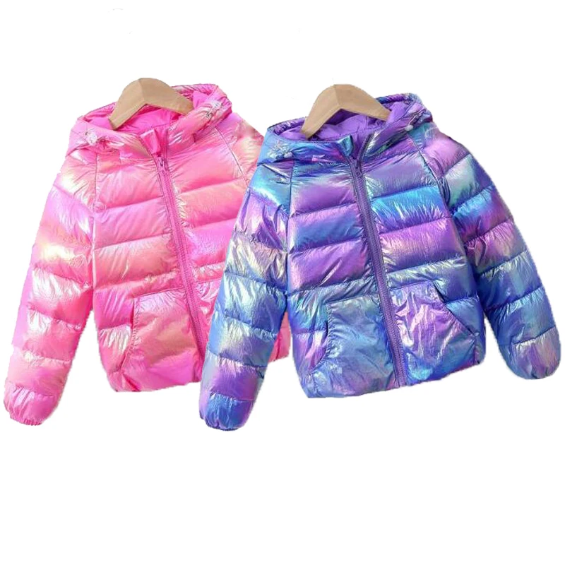 Girls Down Jacket Baby Girls Boys Snowsuit Jackets Autumn Children Clothing 2-8 Years Fashion Kids Hooded Down Outerwear Coats