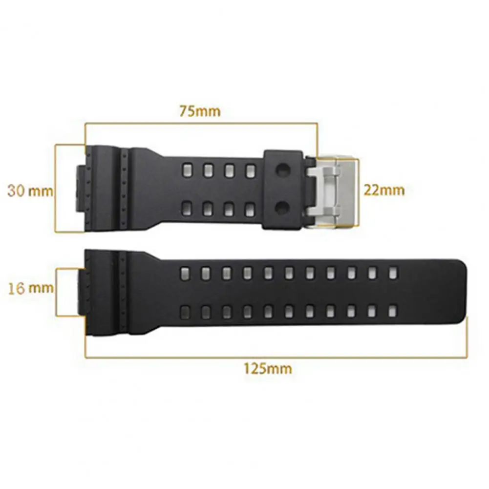 16mm High Quality PU Watchband for Casio-G-Shock GA-110 GA-100 GD-100 Men Sports Waterproof Replacement Bracelet Band Strap Red