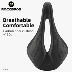 ROCKBROS Bicycle Saddle Ultralight Breathable Racing Saddle Seat Carbon Fiber Comfortable Durable Cushions Road Bike Accessories