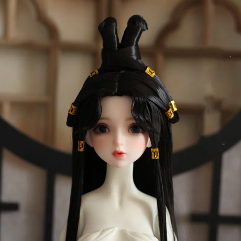 체중계 BJD 가발 인형 액세서리, 고대 코스튬 한푸 요정 긴 머리 빈티지 가발, BJD/SD MSD SD13 큰 소녀 C1040, 1/4, 1/3