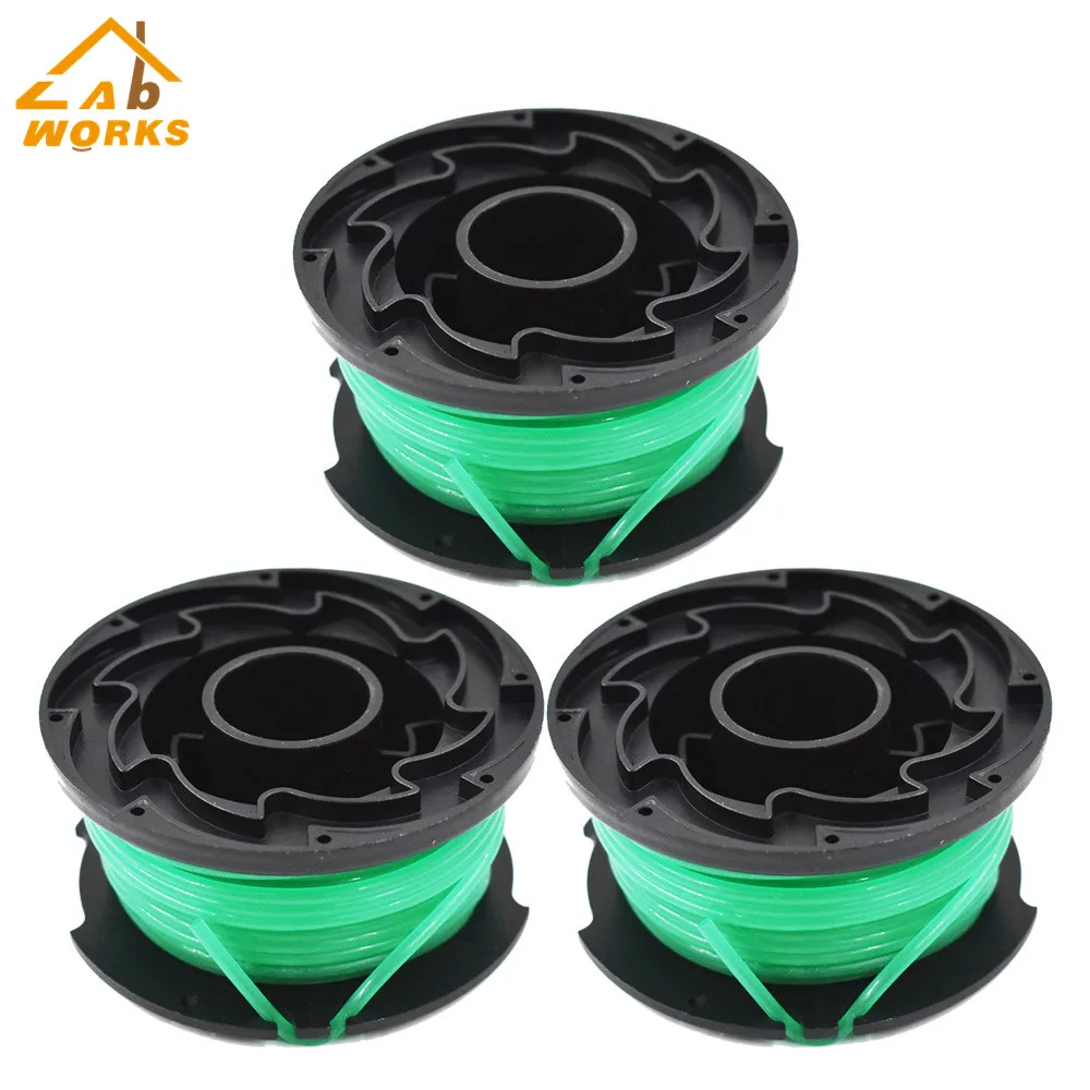 3pc SF-080 String Trimmer Spool Line Replacement For Black & Decker GH3000 Model