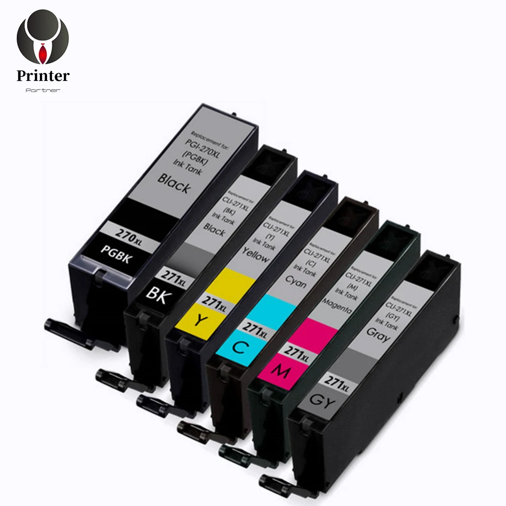 

Printer Partner Ink Cartridge PGI 270 CLI 271 PGI270 CLI271 PGI-270 CLI-271 for Canon PIXMA TS5020 TS6020 TS8020