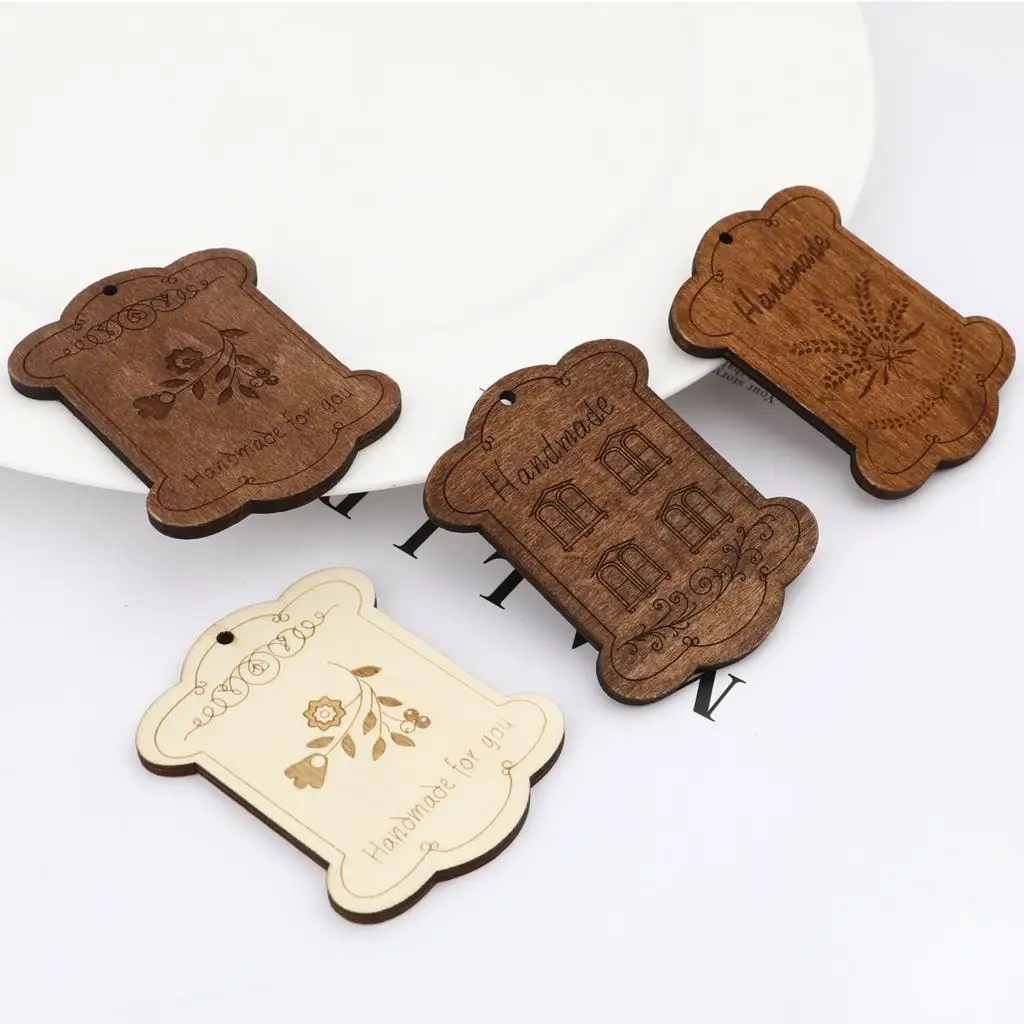 10 Pcs/lot Brown Wooden Thread Holder Floss Craft Bobbin Cross Stitch Storage Holder Sewing Thread Board Card Thread Organizer