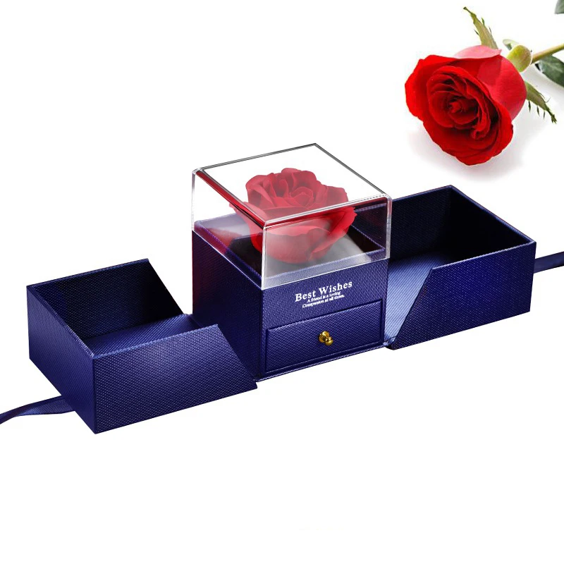 FORWELL Valentines Day Mother‘s Day Gift Box Rose Flower Artificial Flowers Woomen\'s Girlfriend Wedding Christmas Gifts