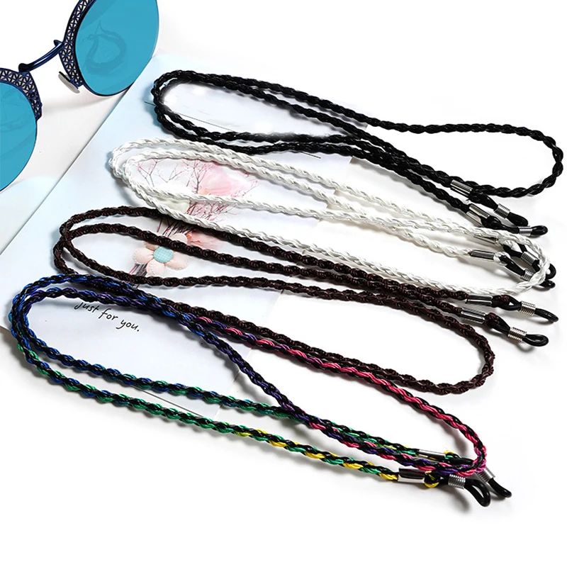 Mode Glazen Ketting Voor Vrouwen Anti-Slip Zonnebril Lanyard Houder Gevlochten Lederen Touw Ketting Band Eyewear Sieraden Gift