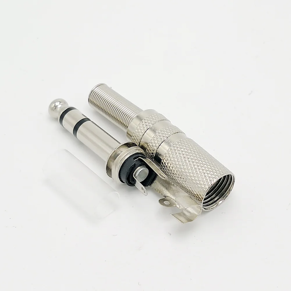 Conector de microfone estéreo, 3Pin, 6,5mm, 1/4, 6,35mm, 1pc