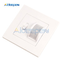AC 110V-220V LED PIR Infrared Detector IR Infrared Motion Sensor Switch ON/Off Wall Switch Adjustable Time Delay Switch for Home