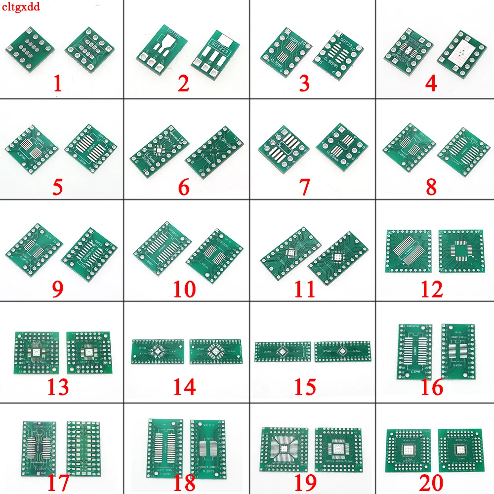 10piece PCB Board SOP8 SOP14 SOP16 SOP20 SOP24 SOP28 QFP FQFP TQFP Turn To DIP Adapter Converter Plate TSSOP 8 14 16 20 24 28