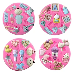 DIY Silicone Baby Shower Party Fondant Mold for Cake Decorating Silicone Mold Fondant Cake Sugar Craft Moulds Tools