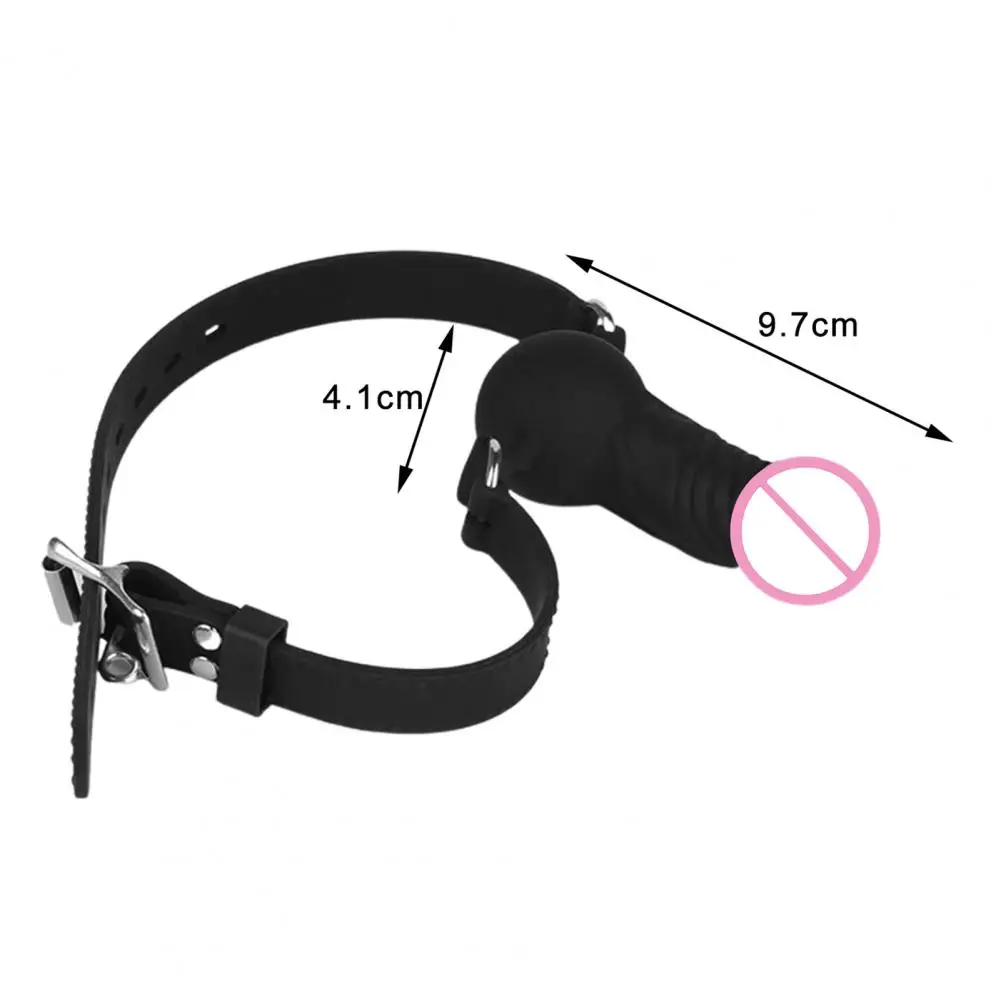 Gag Restraints Toy Adjustable Flirt Silicone Gag Mouth Ball Bondage Dildo for Bedroom