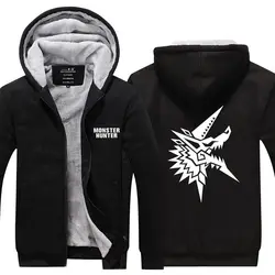 Sudadera con capucha de monstruo Hunter Dragon, chaqueta gruesa de lana, sudaderas cálidas de manga larga, abrigo de invierno, talla grande