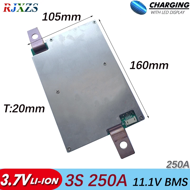 3S Large Current 250A  11.1V Lithium Ion BMS PCM  Battery Protection Board For EPS Saving power supply