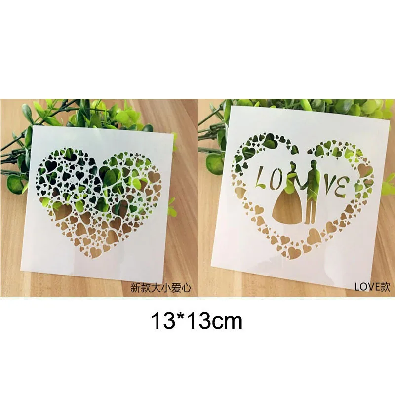 

Stencil Love Craft Layering Stencils For Walls Scrapbooking Template Stamps Album Decorative Embossing Paper Stencil Reusable