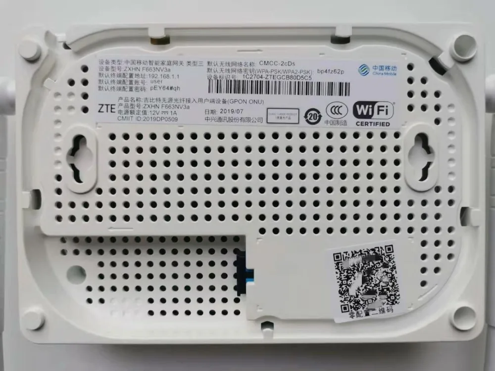 Original ZTE F663NV3A GPON 1GE+ 3FE+ 1 POTS+Wifi ONU ONT  English firmware  2 antenas GPON router