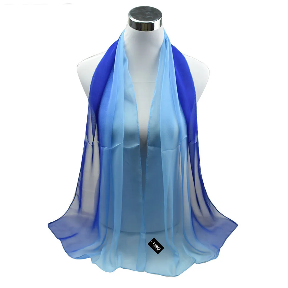 Summer New arrival Fashion Chiffon scarves Gradient colors georgette female silk scarves 50 *160cm Q5A16007