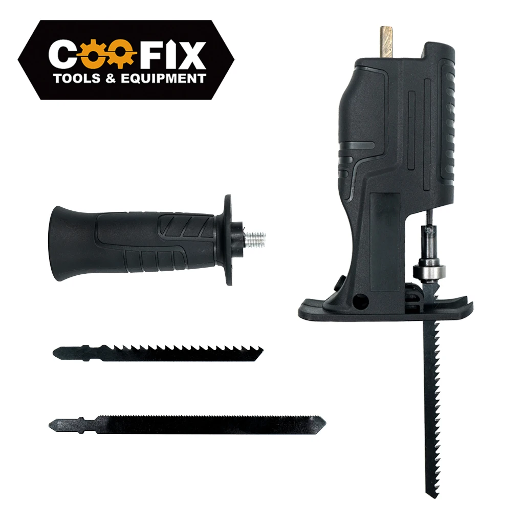 COOFIX Reciprocating Saw Attachment Adapter Change Electric Drill Into Reciprocating Saw for Wood Metal Cutting Hand Tool