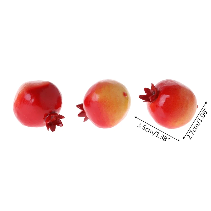 New 20pcs Lifelike Simulation Artificial Pomegranate Fake Fruit Home Party Decor