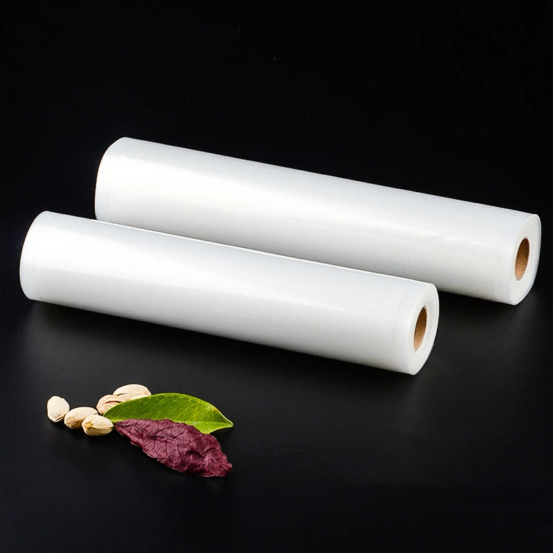 Tas Vakum Panjang 500Cm untuk Tas Penyimpanan Makanan Bertekstur Segel Vakum Tas Segel Dapur Rumah Tangga 5 Gulung untuk Rumah