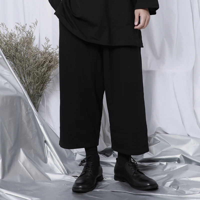 

Original new wide-leg pants men's nine-point casual pants Korean style trendy drape loose flying squirrel pants straight low cro