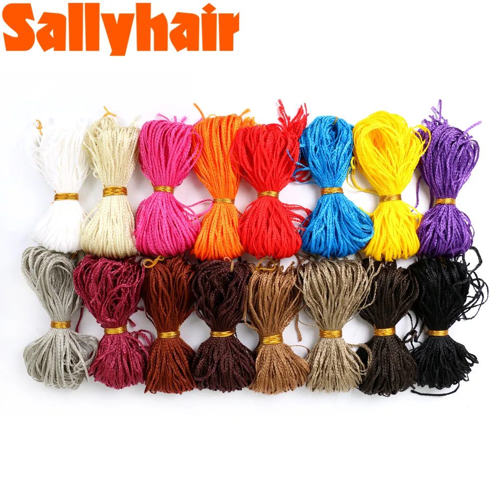 Sallyhair Synthetic Braids Thin Box Braids Crochet Braiding Hair Colorful Zizi Braids Extensions Grey Pink Black Brown Hair