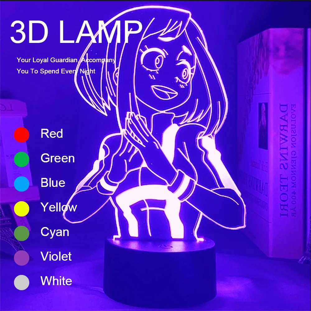 Lampe 3d Usb personnalisée, cadeau de vacances, féerique, Anime, veilleuse, décoration de la maison, Plug-in, Manga