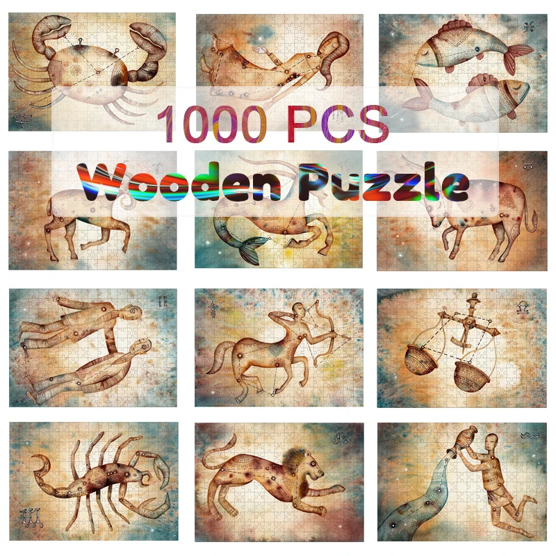 1000 Pcs Adults Puzzles Large Constellation Puzzle Game Wooden Personalized Gift Educational Toys For Children Jigsaw Puzzle