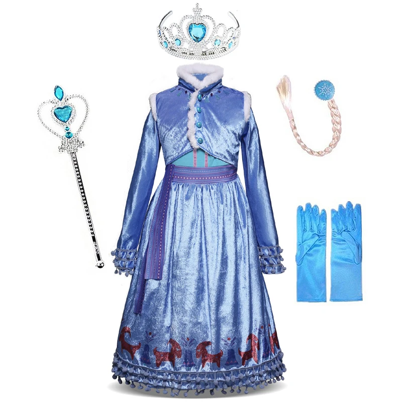 2020 Queen Dresses for Girls Cosplay Costume Princess Dress Birthday Party Clothing Kids  Vestido Clothes