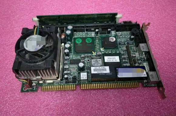 ROBO-605 BIOS R1.02 100%OK Original IPC Board ISA Slot Industrial motherboard Half-Size CPU Card PICMG1.0 With CPU RAM
