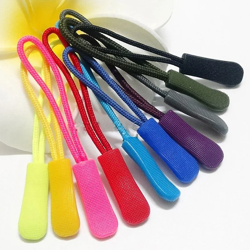 10pcs Zipper Pull Puller End Fit Rope Tag Replacement Clip Broken Buckle Fixer Zip Cord Bag Suitcase Tent Backpack Zipper Head