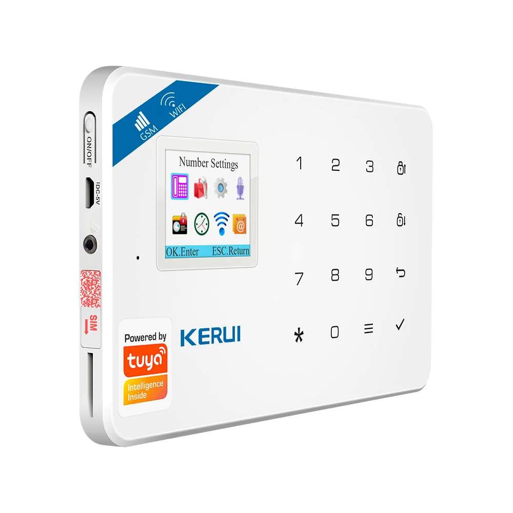 KERUI W181 Home Security Alarm System GSM WIFI Tuya APP Wireless Burglar Alarm Remote Control with Door Sensor Detection Kit