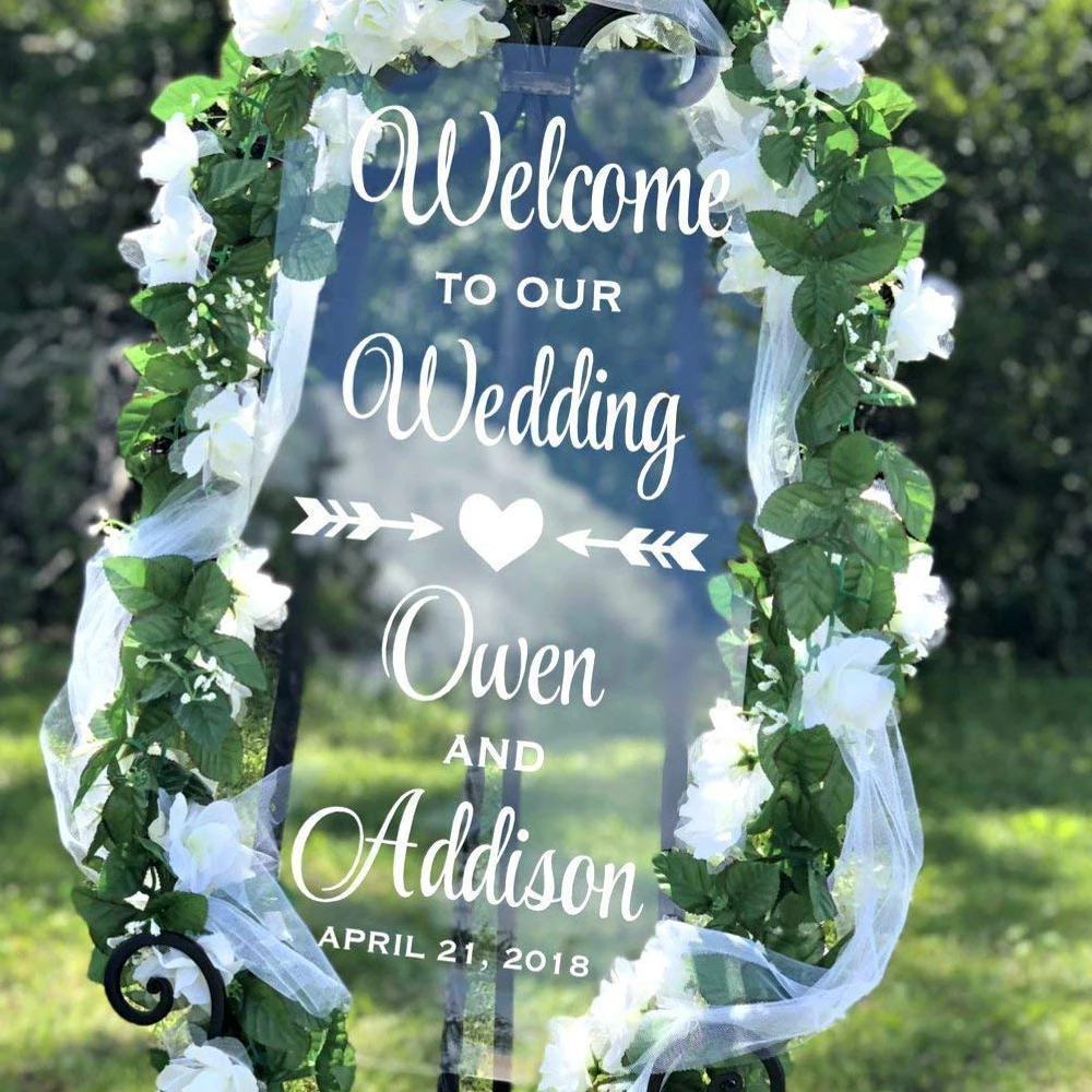 

Добро пожаловать в наши свадебные наклейки, индивидуальные приветственные свадебные наклейки, несколько размеров и цветов, только наклейк...