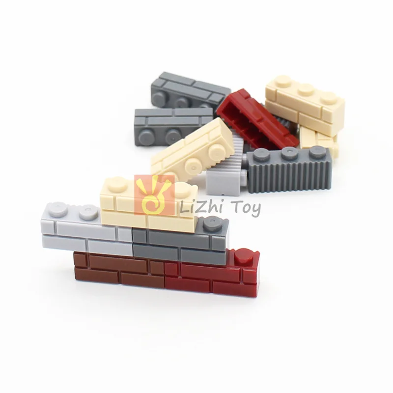 DIY Building Blocks Wall Figures Brick Modified 1x3 Dots with Masonry Profile MOC City Construction Toys Compatible 3622