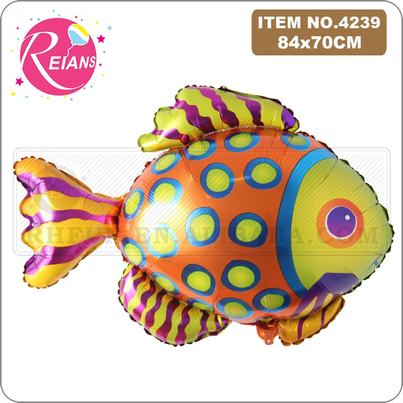 Large Fish Balloons, Foil Shark Balloon Sea World Horse Star Globos Birthday Party Decorations Kid Inflatable Toys Wedding Decor