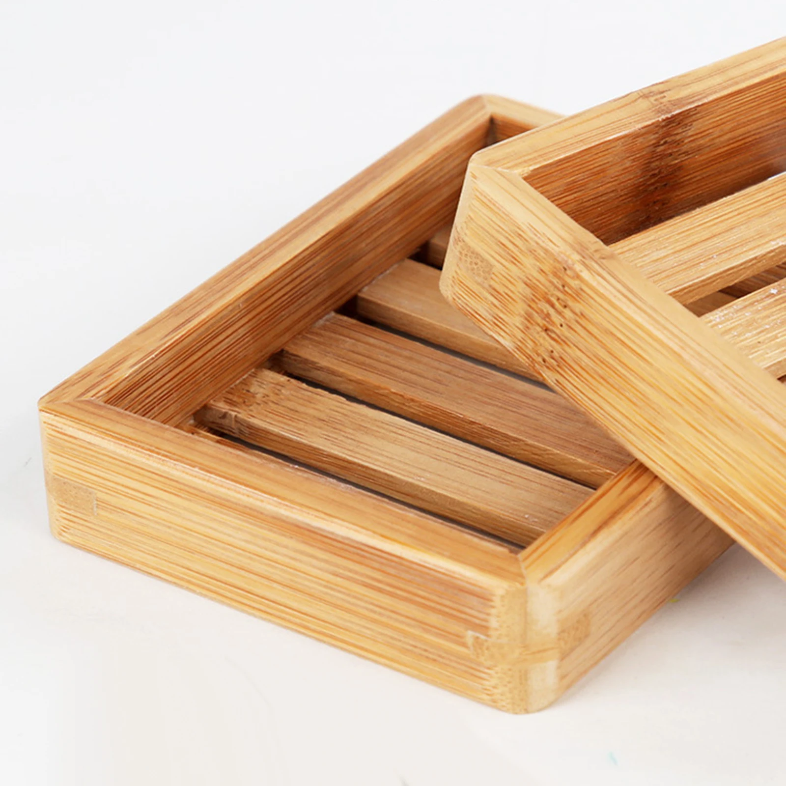 Bamboo Soap Dish Rustic Bar Soap Holder For Bathroom Sink Shower Kitchen Natural Wooden Tray For Soap Sponges