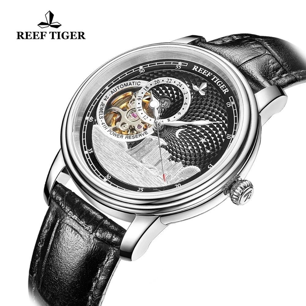 Reef Tiger/RT Top Brand Designer Mechanical Watch Women Men Unisex Sapphire Crystal Automatic Watches Unisex Fashion Watch