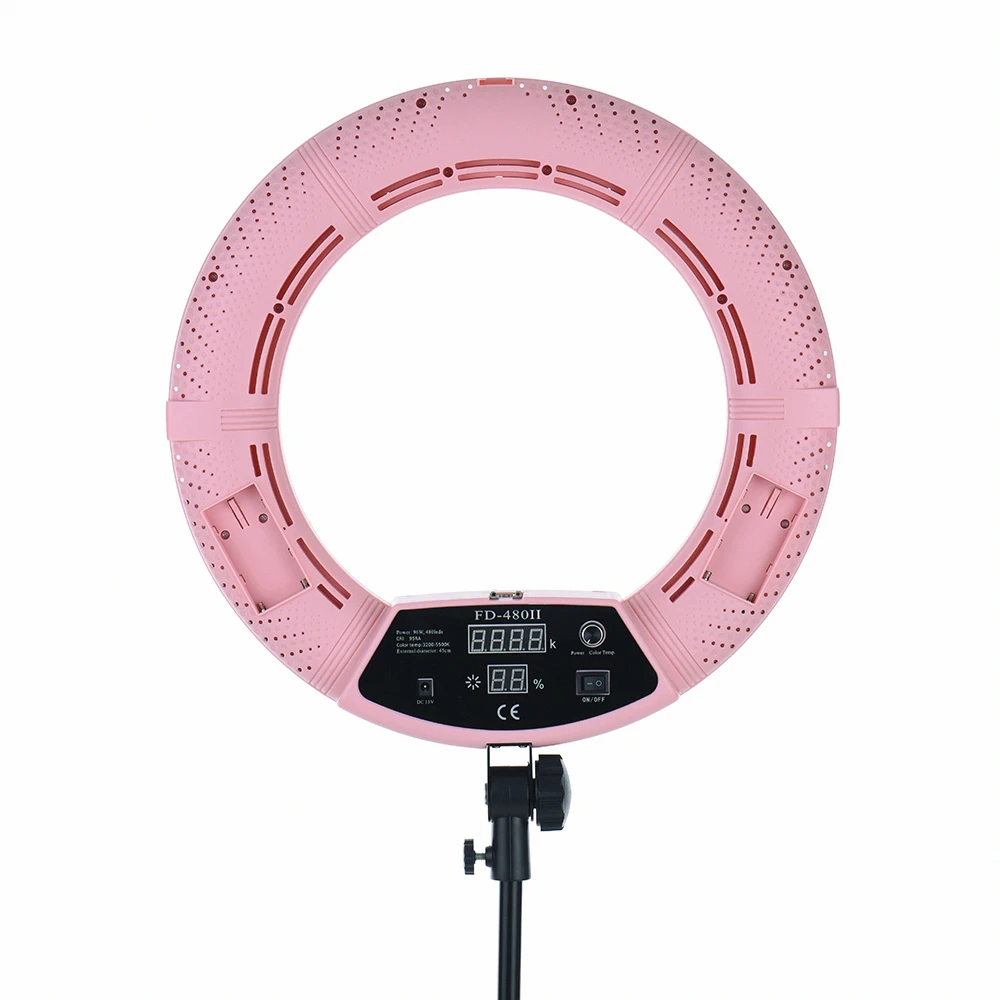 Yidoblo FD-480II Pink Bi-color Photo Studio Ring Light + Soft bag LED Video Lamp Photographic Lighting 5500K 480LED Lights